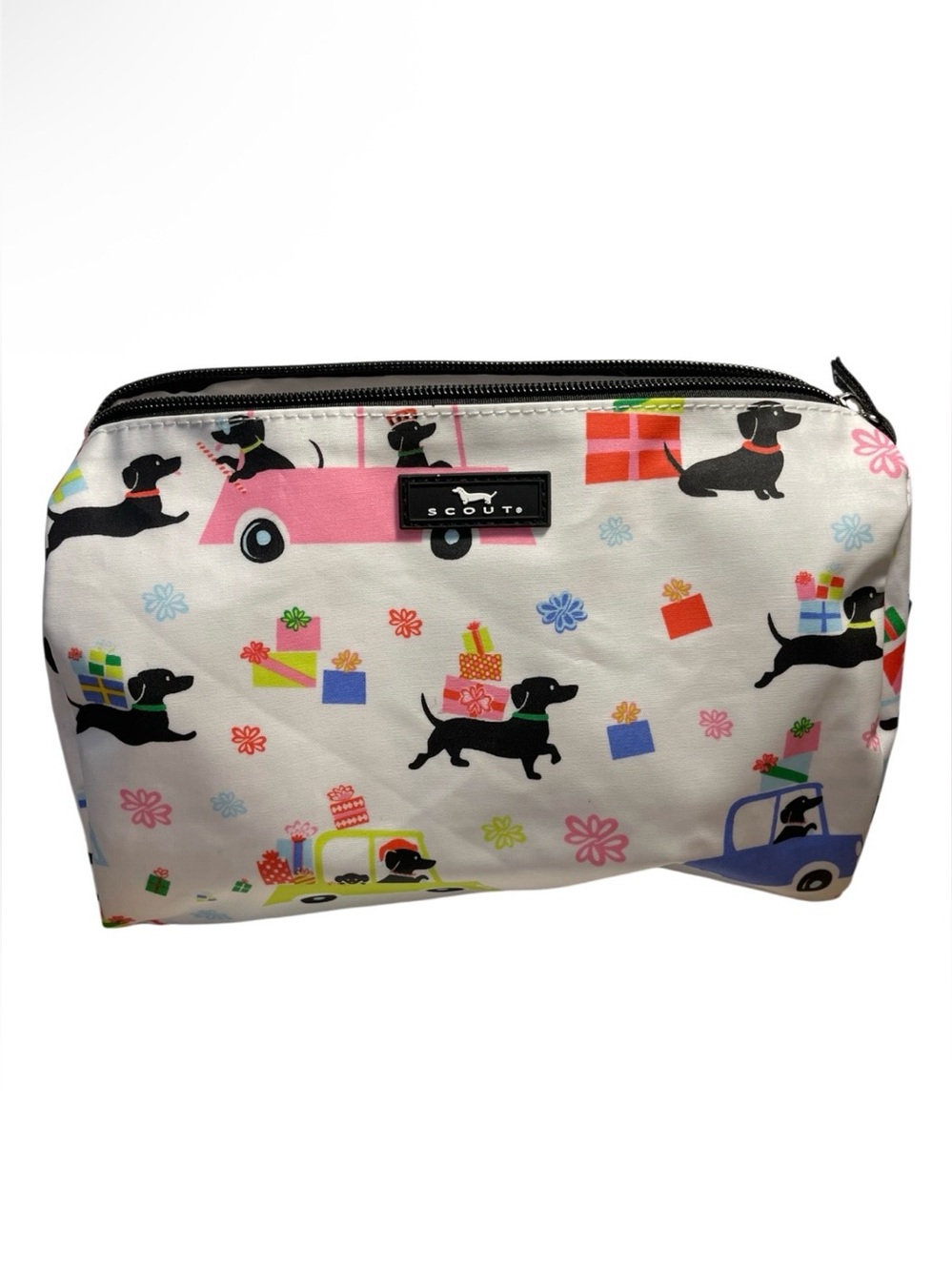 SCOUT Cosmetic Bag Dachshund Dog Travel Pouch - NWOT**